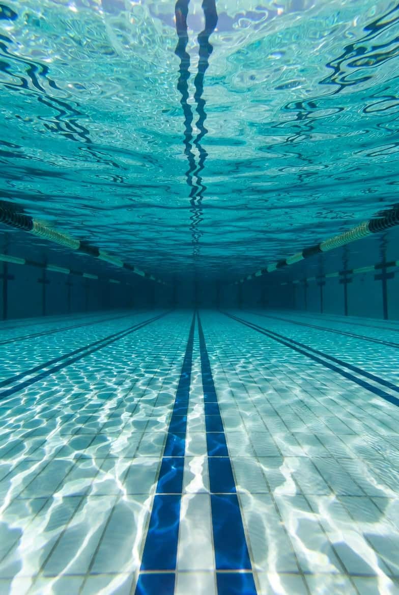 Pool lanes at a swim club