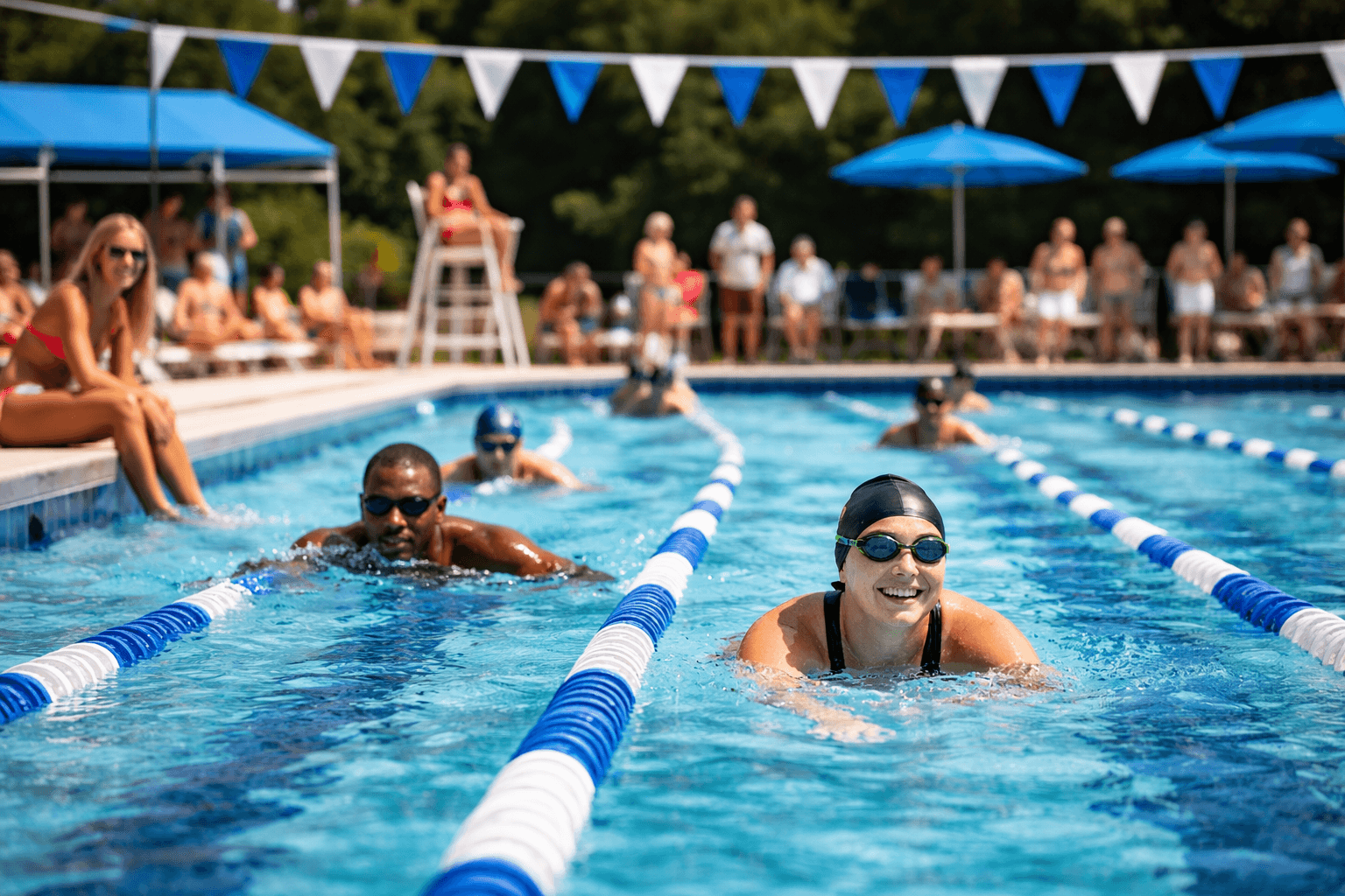 PoolPulse swim club artwork representing connected operations
