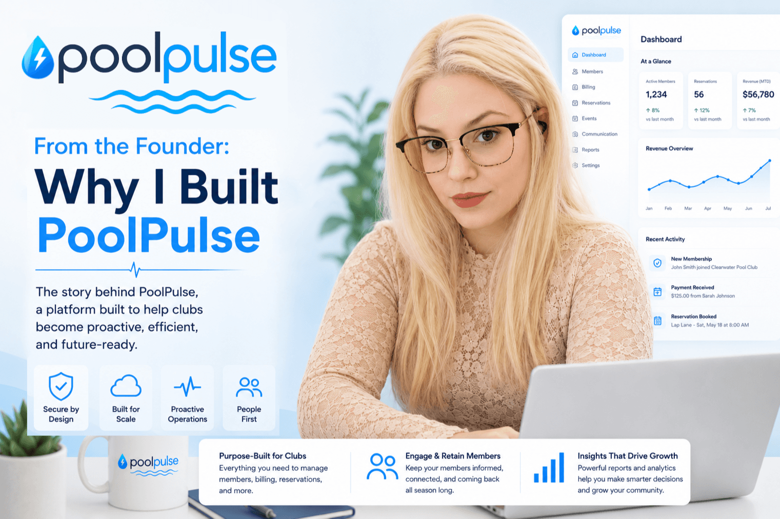 PoolPulse founder story featuring the vision behind modern club management software